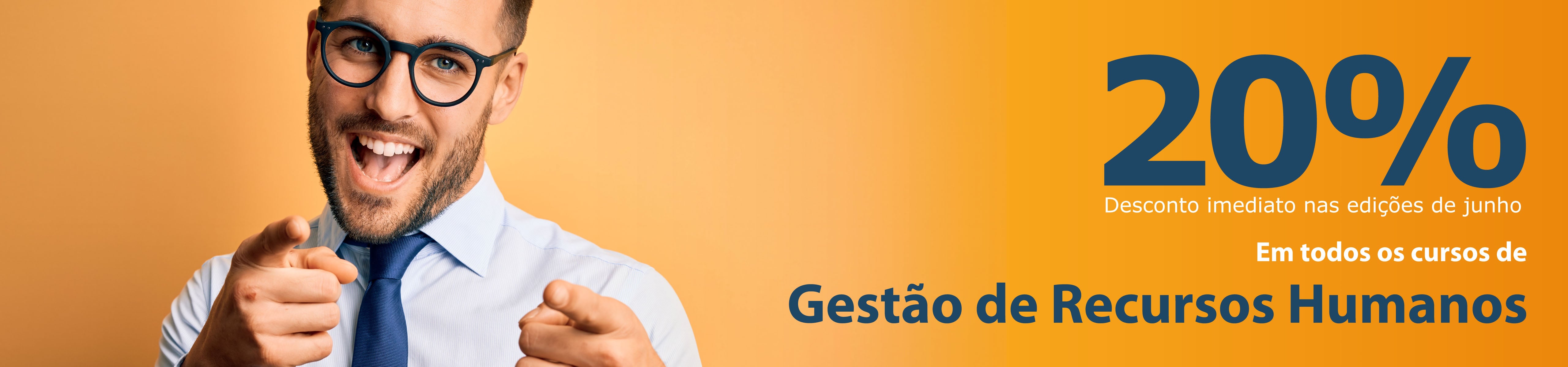 Todos os cursos da área de Gestão de Recursos Humanos com 20% de desconto nas edições de junho